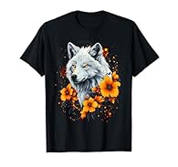 a nice wolf silhouette surrounded by floral flowers. If you like wolves and goblincore aesthetic designs. Lightweight, Classic fit, Double-needle sleeve and bottom hem