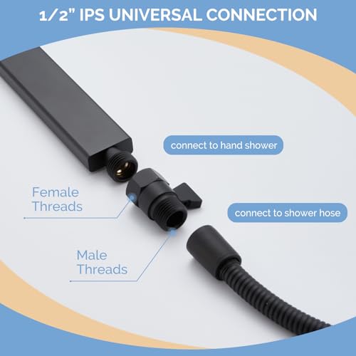 image for Angle Simple Shower Valve, Brass Water Flow Shut Off Valve for Hand Sh