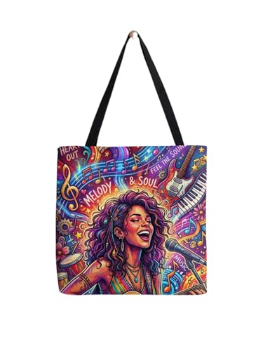 Sac fourre-tout Passion dans chaque note en coton pour partitions