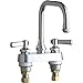 Chicago Faucet 526-ABCP 2-Handle Kitchen Faucet in Chrome with 6-1/4" Rigid/Swing Double-Bend Spout