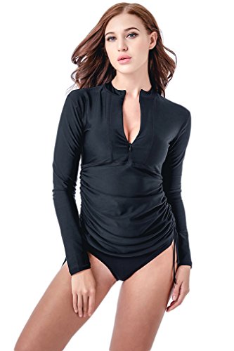 Micosuza Sun Protection Women's Basic Skins Long-Sleeve Rashguard Top