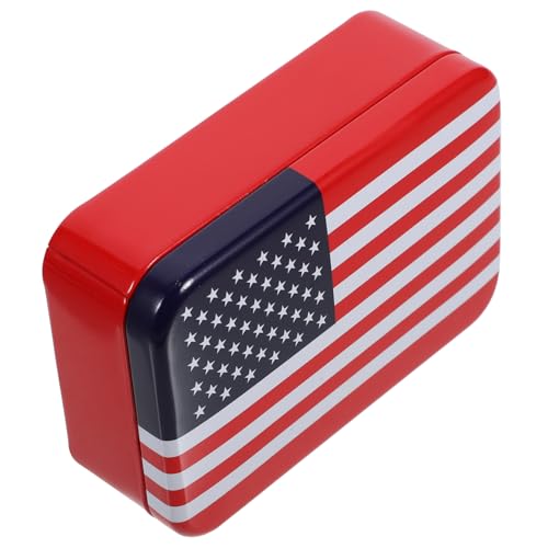 OFFSCH Independence Day Candy Box Decorative Tinplate Candy Jar for Cookies Treats Portable Storage Container for Party Favors Holiday Snacks Lightweight