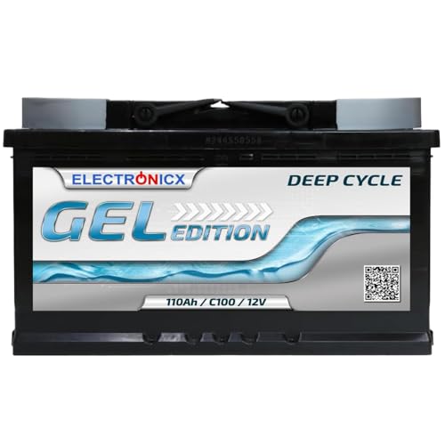 Electronicx Edition batería de Gel 110 ah 12v Autocaravana Barco Suministro