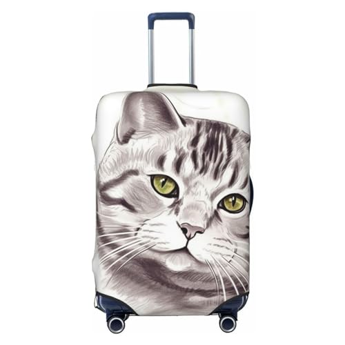Cat Luggage Cover Elastic Washable Suitcase Cover Anti-Scratch Suitcase Protector Spandex Luggage Protector Travel Baggage Covers for 18-32 inch Luggage