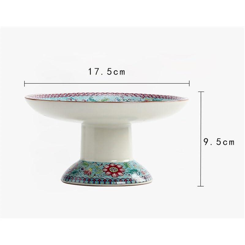 kryształowa miska na owoce, Wysokiej klasy chińska ceramiczna przekąska z nóżkami, domowa herbata owocowa(Style3)