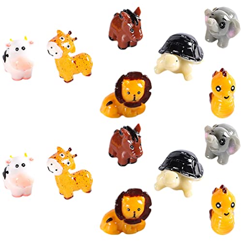Imagen de ibasenice Decoraciones De Peceras Octonautas Juguetes Mini Resina 14 Piezas Estatuas De Animales En Miniatura Resina Animal Estatuilla Animal Mini Decoración De Jardín