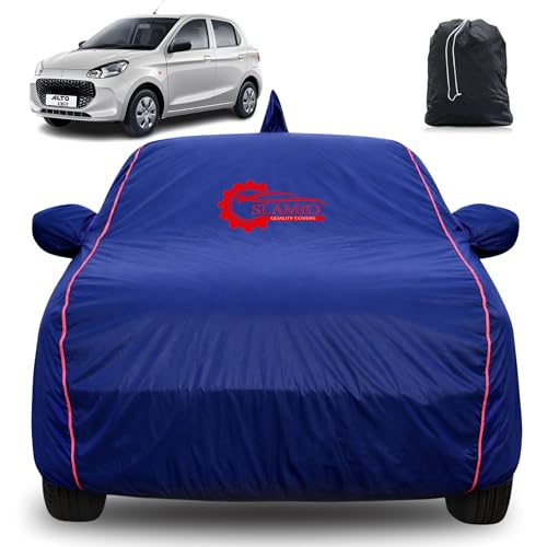 Image of 100% Waterproof Car Cover for Maruti Suzuki Alto LX | All-Weather, Dustproof & UV Protection | Heavy-Duty 3-Layer Fabric | Custom Fit with Mirror & Antenna Pocket | Navy Blue