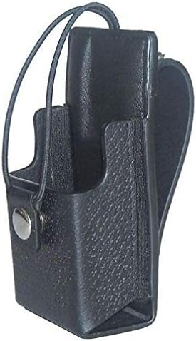 Leather Carry Case for Motorola PR7144A Two Way Radio - with Fixed Belt Loop (Full Display)