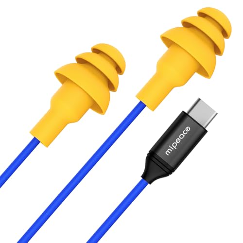 MIPEACE Ear Plug Headphones for Work, Work Earbuds USB Type C Headphones Earphones for Industrial...