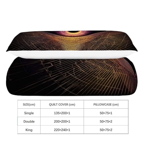 Housses de couettes œil du monde parure de lit microfibre 135x200 - 4