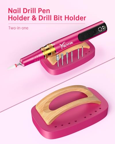 Soporte de Madera para Brocas de Taladro de Uñas 8 Agujeros miniatura 2