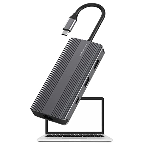 Station d'accueil Type C Rj45 1000M multifonction avec hub USB 3.1 - 2