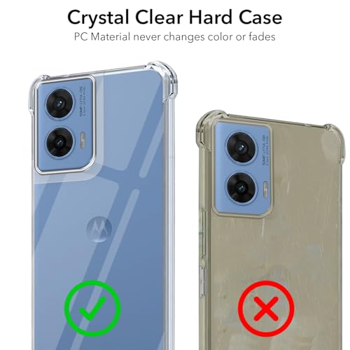 Image of Jkobi Shockproof Crystal-Clear Back Cover for Motorola Moto G96 (Anti Yellow Case | Drop & Camera Protection | Hard Polycarbonate)