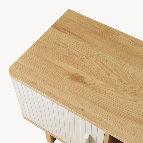 Mobile Porta Tv Ferrersp A 2 Ante E Scomparti Aperti 140 X 40 X 45 Cm - Color Avena Oatmeal [En.Casa] - 8