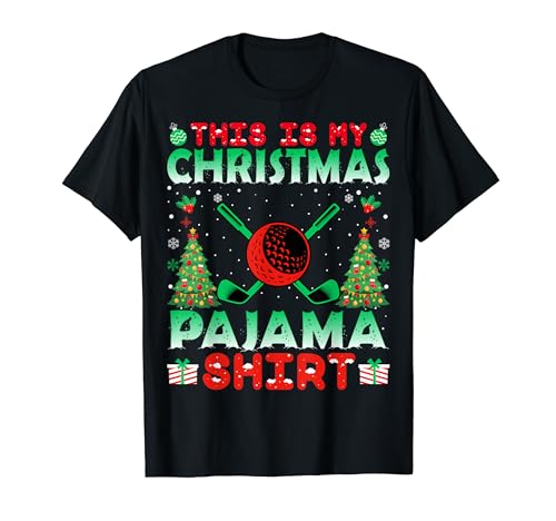 Beach Golf Lover Beach Golf Christmas Pajama Shirt Christmas Camiseta