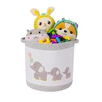 Baby Toy Basket Baby Washing Baskets Toy Storage Box, Kids Laundry Hamper Blanket Baskets, Cute Elephant Nursery Storage Basket Toy Organizer Bins For Girls Boys Kids Baby Shower Gifts Baskets
