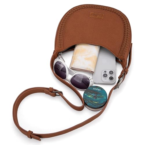 Image of Wrangler Crescent Shoulder Bag for Women Trendy Half Moon Bag Small Crossbody Purse and Handbags With Extension Strap | Trendy