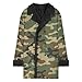 Meaudiwes Fashion Warm Overcoat Double Breasted Trench Coat Lightweight Jacket Windbreaker Green Camouflage Army Camo