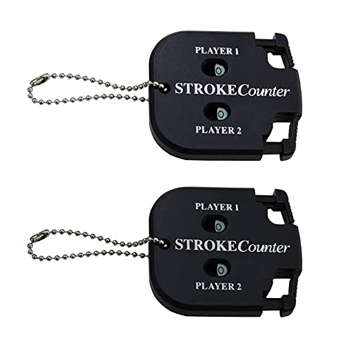 Shu-Ran 2 PC Mini Score Counter Golf Stroke Shot Putt Tally Keeper Number with Key Chain