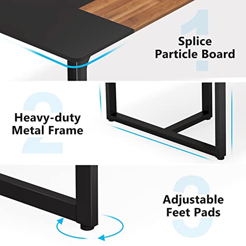Tribesigns 70.86" Executive Desk, Large Office Computer Desk With Strong Metal Frame, Wooden Workstation Business Furniture, 8 People Rectangle Conference Table For Home Office #TOP3