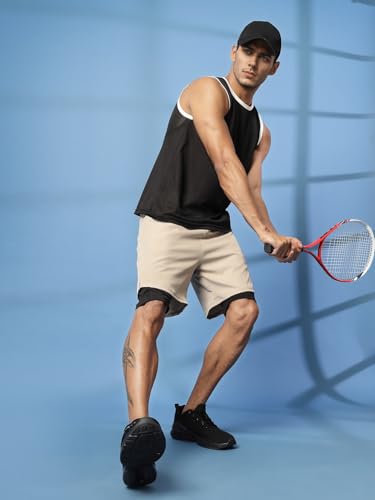 Image of CHKOKKO Men Polyester Solid Gym Regular Fit Tank Tops Sleeveless Sports Vest