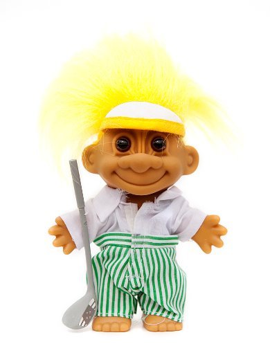 RussBerrie My Lucky Golf Troll - Yellow Hair