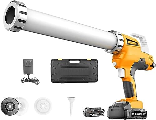 Pistola elettrica per presellatura da 21 V agli ioni di litio, senza fili, alimentata a batteria, con ugelli per sigillante e adesivi, compatibile con cartucce da 600 ml