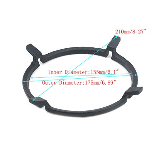Semetall Cast Iron Stove Trivets Non Slip Black Pan Holder Stove Accessories for Kitchen Wok Support Ring Cooktop Milk Pot Holder(Four Ear)