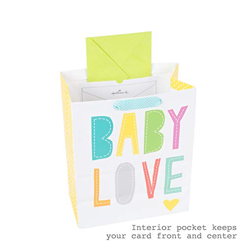 Hallmark 13" Large Gift Bags With Tissue Paper (3 Bags: Baby Love, Pink, Blue) For Baby Showers, New Moms, Gender Reveals And More #TOP3