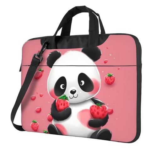 Sac pour ordinateur portable pandas et fraises idéal pour le bureau