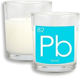 Chestry Elements Period Table Poor Metals Lead Pb White Candles Glass Scented Incense Wax