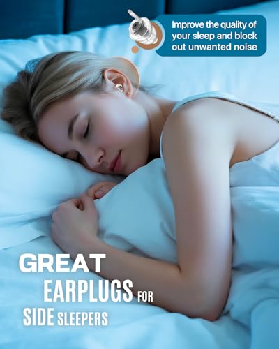 Ohrstöpsel zum Schlafen 2Paar, Weich Gehörschutz Ohrenstöpsel gegen Schnarchen, Noise Cancelling Silikon Ohr-Stöpsel Lärmreduzierung für Schlaf Arbeiten Reisen, 2 Größen