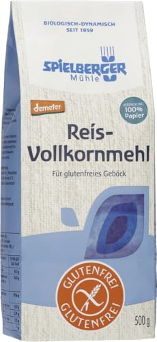 Spielberger Bio Glutenfreies Reis-Vollkornmehl, demeter (2 x 500 gr)