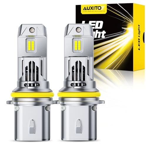 Image of AUXITO Halogen Replacement for 9007 /HB5 Bulbs, 33,000LM 900% Brightness 6500K Cool White, Canbus Ready, Wireless Plug and Play Fog Light Daytime Running Lights, Pack of 2