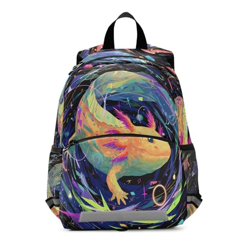 panksolu Abstract Axolotl Toddler Backpack for Boys Girls Kids Backpacks Preschool Bag Travel Bag