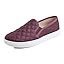 Burgundy Quilted Embossed Vegan Leather