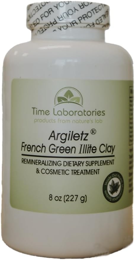 Argiletz French Green Illite Clay Powder 8 oz by Time Laboratories
