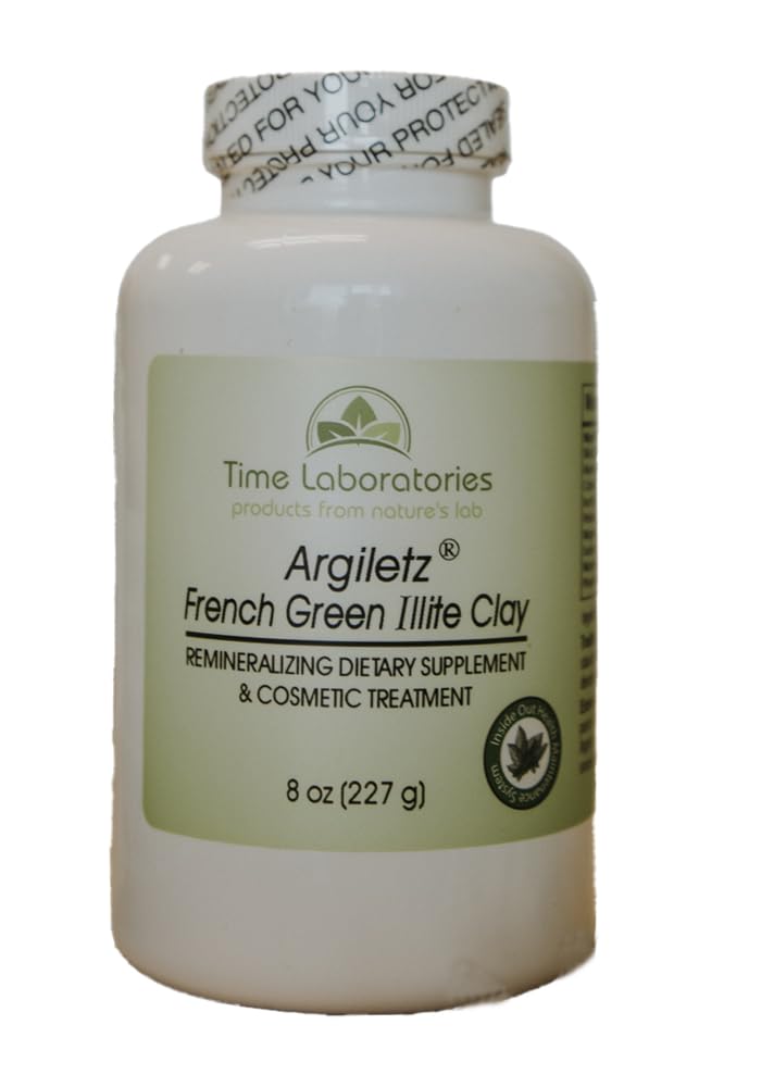 Argiletz French Green Illite Clay Powder 8 oz by Time Laboratories