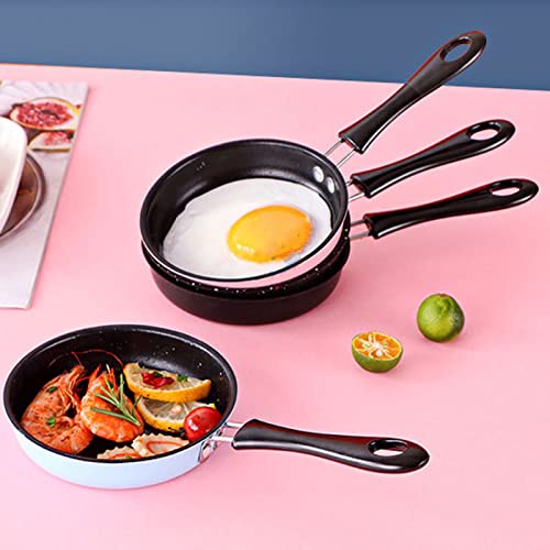 12Cm Mini Frying Pan Round Egg Pan One Egg Fry Pan Egg Pancake Maker Omelet Mini Breakfast Pan With Long Handle Safe Cookware Small Egg Skillet (Pink) #TOP2