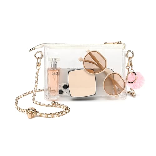 Image of YGR Womens Clear Bag for Stadium Events PVC Small Crossbody Purse for Concert, Party Sports Stadium Approved Present