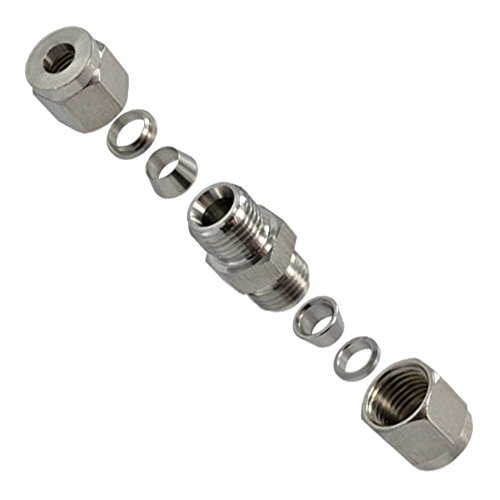 Preisvergleich Produktbild Edelstahl Doppel Schneidringverschraubung Klemmringverschraubung D8mm