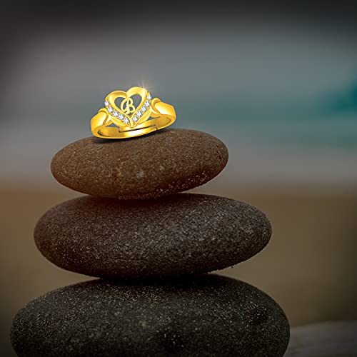 CZ Valentine American diamond I Love You B Ring