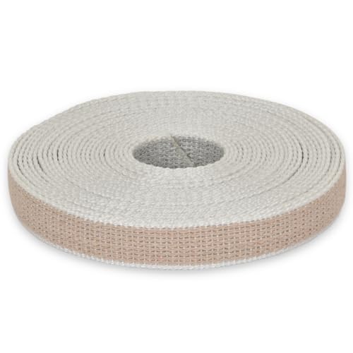 Corderie Italiane 006006503 Cintino Para Persianas Algodón, 22 mm, 7,5 mt, Beige/Gris