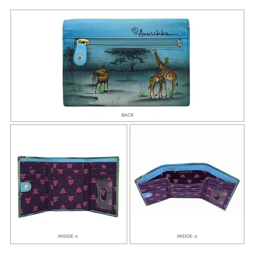 Anuschka Women's Original Hand-Painted Genuine Leather Three Fold Wallet3