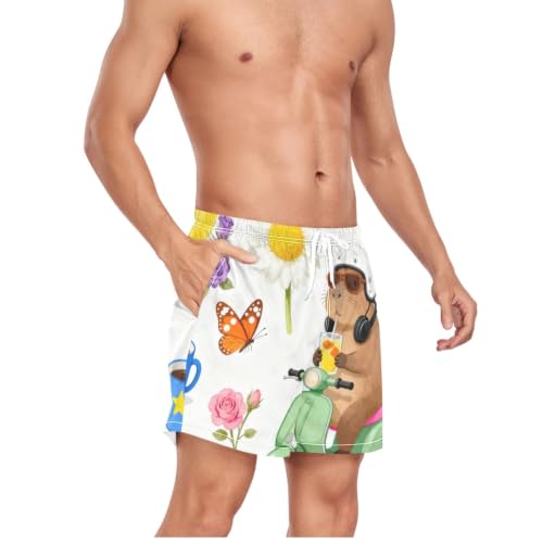 Secado rápido garantizado en pantalones cortos de natación para hombre con estampados 5