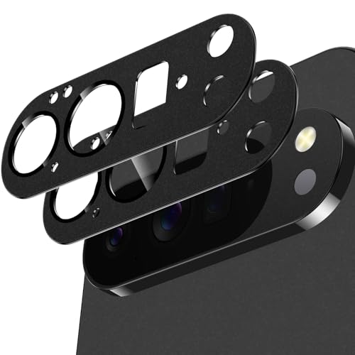 YWXTW Camera Lens Screen Protector for Google Pixel 10 Pro XL [Not for 10 Pro] Premium Metal Precise Cutouts Tempered Glass High Definition Anti-Scratch Camera Cover Accessories Matte Black 2 Pack