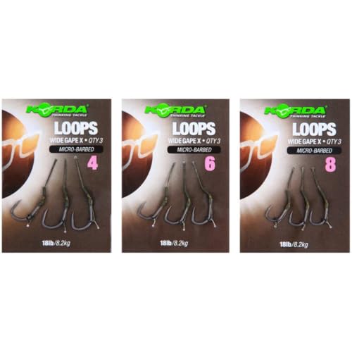 Korda DF Lot de 6 Bas de Ligne sans ardillon