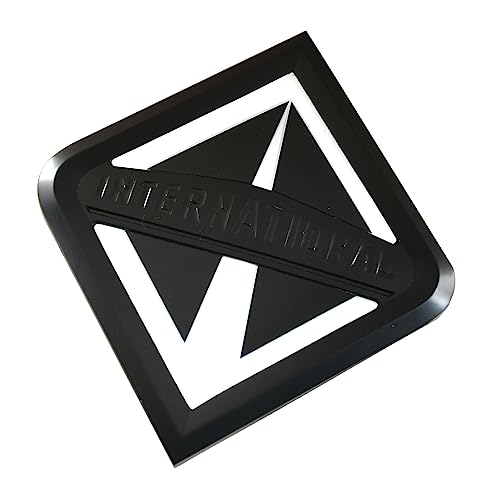 Image of 1x Grille International Emblem Truck Front Hood Badge Logo Replacement for International Truck All Series 3550901C2 (Black /White)