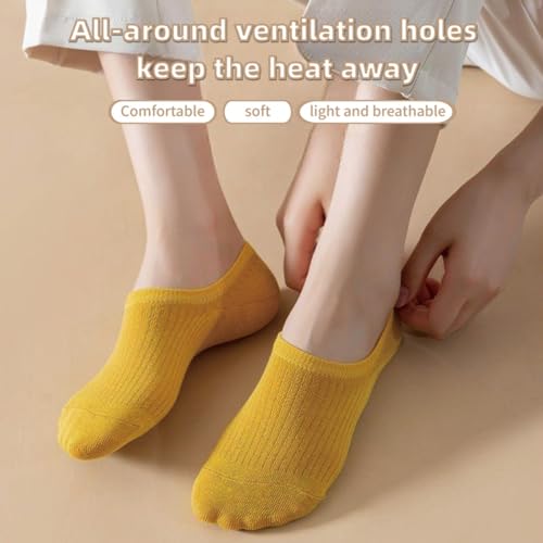 2 Pairs No Show Socks for Women Hidden Low Cut Invisible for Flats Sneakers Loafers Comfort Anti Slip Ice Silk Sock2