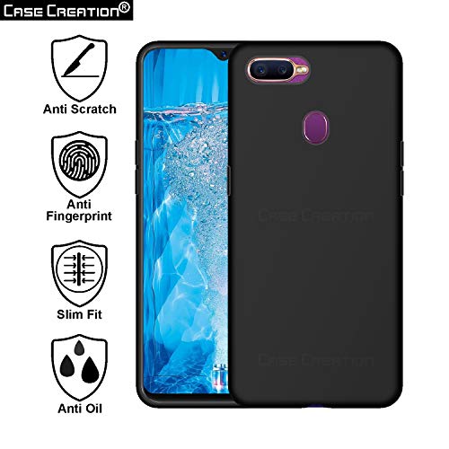 Image of Case Creation Luxurious OG Series for Realme2 Case Cover,Anti-Dirty Slim Case Frosted Matte Cute Candy TPU Raised Bezel (Splash of Color) Back Cover for Realme 2 -Black